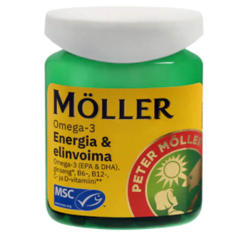 ORKLA HEALTH Möller Omega-3 Energia & e Strength 60капсул