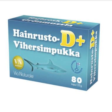 VIA NATURALE VN Shark cartilage-Greenshell mussel-vitD, для суставов 80 таблеток