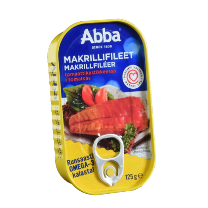 Консервы Abba филе скумбрии в томатном соусе 125г