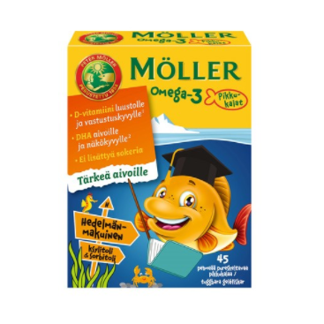 ORKLA HEALTH Möller Little Fish Omega-3 Multifruit 45шт 