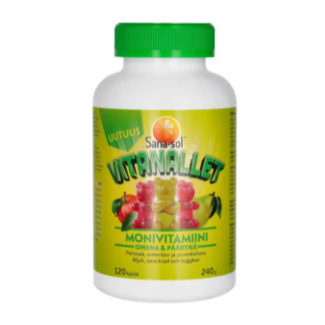 ORKLA HEALTH Sana-Sol Vitanallet яблоко-груша 120шт