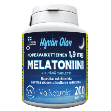 VIA NATURALE VN Hyvän Olon Мелатонин 200 таблеток